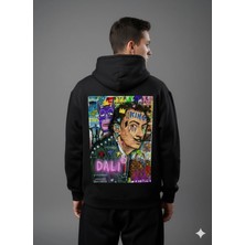 Lenithra Salvador Dali Sırt Baskılı Unisex Oversize Hoodie