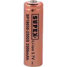 Supex 18650 – 2500S 3.7V 2500 Mah Başlı Li-Ion Pil