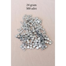 Oya Abiye Bileklik Kolye Pleksi Metalik Plastik Pul Gümüş Renk 24 Gram 300 Adet - BNC560