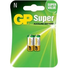 GP 910 LR1 Alkalin Kısa Pil 2'li Paket 1,2 V Tek Kullanımlık Uzun Ömürlü Pil