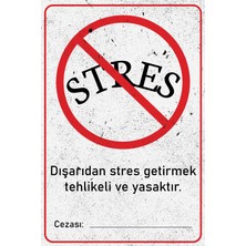 tp Retro Vintage 5 mm Ahşap Üzerine Stres Temalı Poster Tablo 20X30 cm