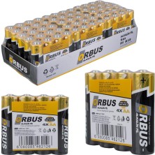 Orbus KLRORB-LR06-4B 1.5V Aa 60 Adet 4'lü Paket Alkalin Kalem Pil