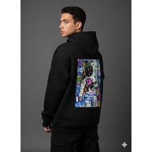 Lenithra Astronot Pop Art Sırt Baskılı Unisex Oversize Hoodie