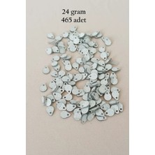 Oya Abiye Bileklik Kolye Pleksi Metalik Plastik Pul Gümüş Renk 24 Gram 465 Adet - BNC569