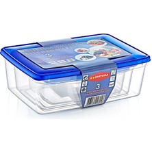 Ethab Ticaret 3'lü Köşeli Saklama Kabı Seti