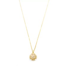 Rüzgar Gülü Kolye - Altın