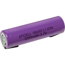 Efcell 18650 3.7 Volt 1200 Mah Başlıksız Puntalı Mavi Lityum Li-Ion Pil