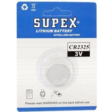 Supex CR2325 3 Volt Lityum Pil Tekli