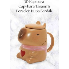 Wolawood Kapibara 3D Porselen Kupa Bardak Dekoratif Hediyelik Eşya Capybara Kahve Çay Kupası Özel Hediye Seçeneği