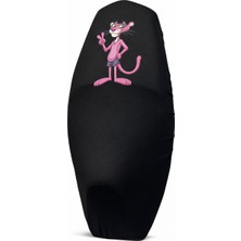 Utku Giyim Pembe P. Baskılı Tüm Scooterlara Uyumlu Motosiklet Sele Kılıfı Siyah Renk