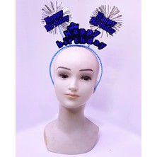 Ethab Ticaret Happy Birthday Neon Mavi Doğum Günü Tacı