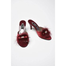 GC Terlikler Taşlı Kaztüyü Taşlı Platform Bayan Terlik 215