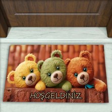 Colorix Carpet Ayıcık Desenli Dekoratif Kapı Önü Paspası No: 2300
