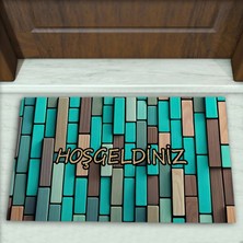 Colorix Carpet Taş Desenli Dekoratif Kapı Önü Paspası No: 2049