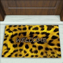 Colorix Carpet Kürk Desenli Dekoratif Kapı Önü Paspası No: 2093