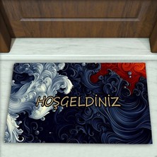 Colorix Carpet Modern Desenli Dekoratif Kapı Önü Paspası No: 2156