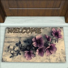 Colorix Carpet Çiçek Desenli Dekoratif Kapı Önü Paspası No: 2799