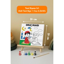 Tabdiko Oruç Duası Çocuklar Için Eğitici Boyama Tuvali (Şövaleli)