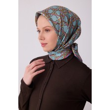 Belli Klasik Desen Ipek Twill Eşarp - 2026 Ilkbahar-Yaz (T)  4328-51