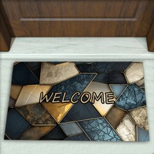 Colorix Carpet Geometrik Desenli Dekoratif Kapı Önü Paspası No: 2817