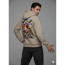 Lenithra Pop Art Coca Cola Sırt Baskılı Unisex Oversize Hoodie