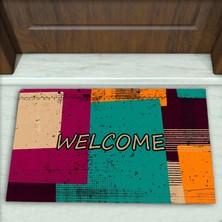 Colorix Carpet Geometrik Desenli Dekoratif Kapı Önü Paspası No: 2328