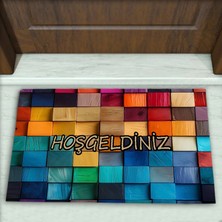 Colorix Carpet Geometrik Desenli Dekoratif Kapı Önü Paspası No: 2107
