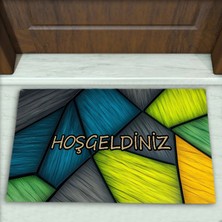 Colorix Carpet Geometrik Desenli Dekoratif Kapı Önü Paspası No: 2717
