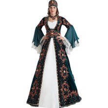 Ceyyiz Kadife Özel Dikim 5 Parça Bindallı Kına Elbisesi Melek