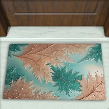 Colorix Carpet Yaprak Desenli Dekoratif Kapı Önü Paspası No: 2720