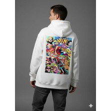 Lenithra Pop Art Coca Cola Sırt Baskılı Unisex Oversize Hoodie