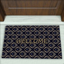 Colorix Carpet Geometrik Desenli Dekoratif Kapı Önü Paspası No: 2412