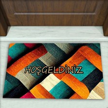Colorix Carpet Geometrik Desenli Dekoratif Kapı Önü Paspası No: 2306