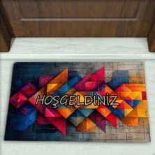 Colorix Carpet Geometrik Desenli Dekoratif Kapı Önü Paspası No: 2411