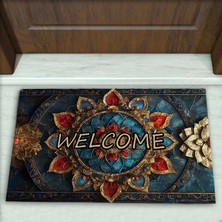 Colorix Carpet Geometrik Desenli Dekoratif Kapı Önü Paspası No: 2808