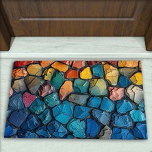 Colorix Carpet Taş Desenli Dekoratif Kapı Önü Paspası No: 2011