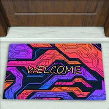 Colorix Carpet Geometrik Desenli Dekoratif Kapı Önü Paspası No: 2320