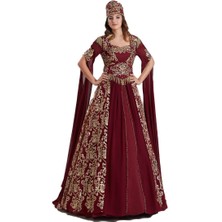 Ceyyiz 5 Parça Bindallı Şifon Desenli Kına Elbisesi Sarmaşık