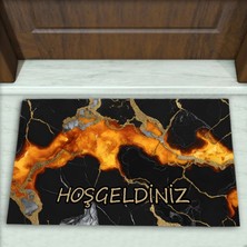 Colorix Carpet Mermer Desenli Dekoratif Kapı Önü Paspası No: 2642