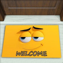 Colorix Carpet Emoji Desenli Dekoratif Kapı Önü Paspası No: 2676