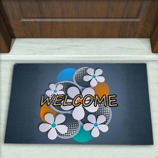 Colorix Carpet Papatya Desenli Dekoratif Kapı Önü Paspası No: 2062