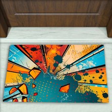 Colorix Carpet Geometrik Desenli Dekoratif Kapı Önü Paspası No: 2410