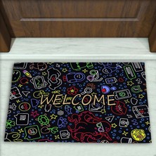 Colorix Carpet Geometrik Desenli Dekoratif Kapı Önü Paspası No: 2204