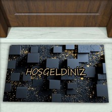 Colorix Carpet Geometrik Desenli Dekoratif Kapı Önü Paspası No: 2760