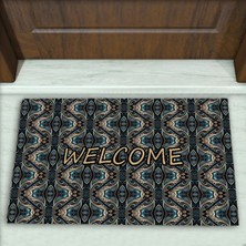 Colorix Carpet Geometrik Desenli Dekoratif Kapı Önü Paspası No: 2783