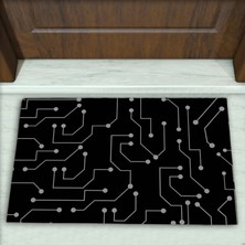 Colorix Carpet Elektronik Desenli Dekoratif Kapı Önü Paspası No: 2659