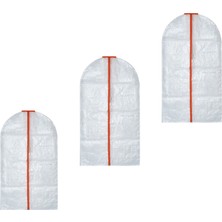 IKEA 3 Adet Elbise Kılıfı Uzunluk 105 cm 3'lü Set Fermuarlı Giysi Kılıfı Şeffaf Kılıf Genişlik 60 cm Tozdan Kirden Koruyucu Hurç