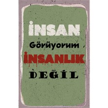 tp Retro Vintage 5 mm Ahşap Üzerine Insan Temalı Poster Tablo 20X30 cm
