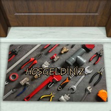 Colorix Carpet Tamirci Desenli Dekoratif Kapı Önü Paspası No: 2054