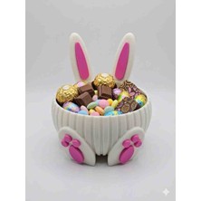 DenizCanlilari Tavşan Figürlü Dekoratif Şekerlik ve Çikolata Sunumluğu -